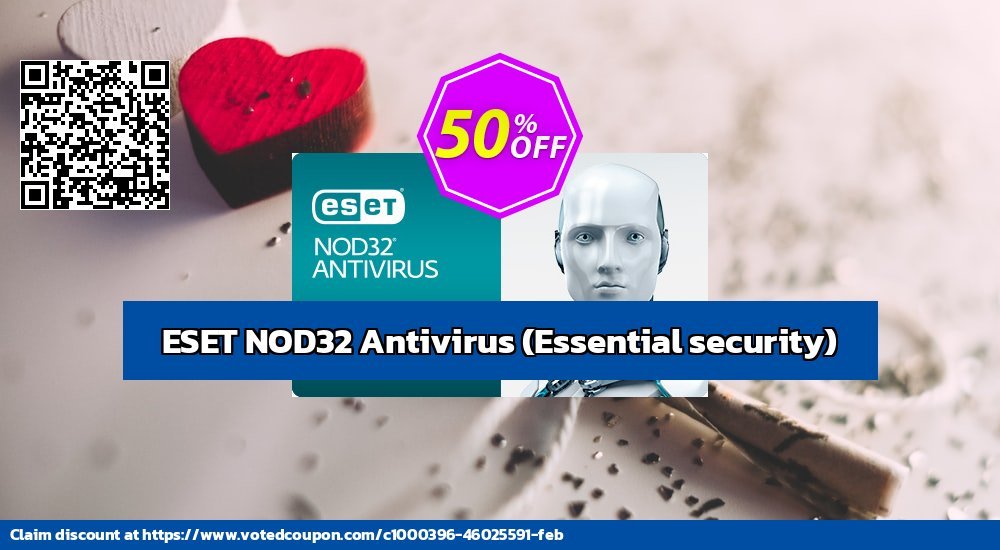 ESET NOD32 Antivirus, Essential security  Coupon, discount 50% OFF ESET NOD32 Antivirus (Essential security), verified. Promotion: Excellent discount code of ESET NOD32 Antivirus (Essential security), tested & approved