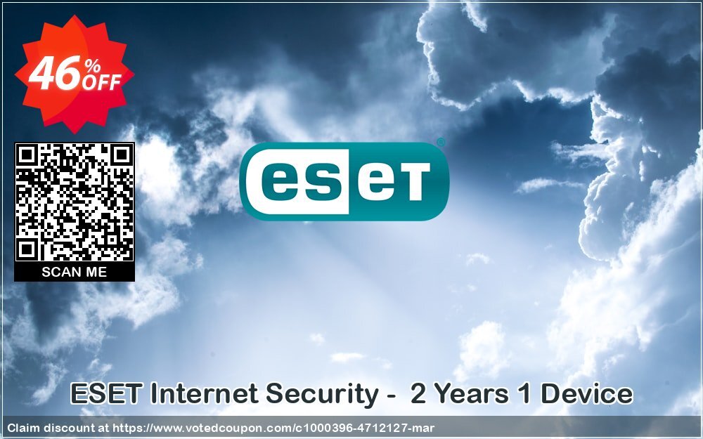 ESET Internet Security -  2 Years 1 Device Coupon Code Apr 2024, 46% OFF - VotedCoupon