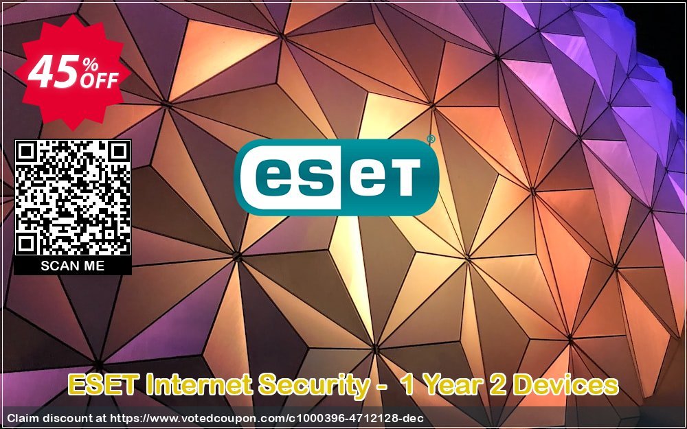 ESET Internet Security -  Yearly 2 Devices Coupon Code Apr 2024, 45% OFF - VotedCoupon