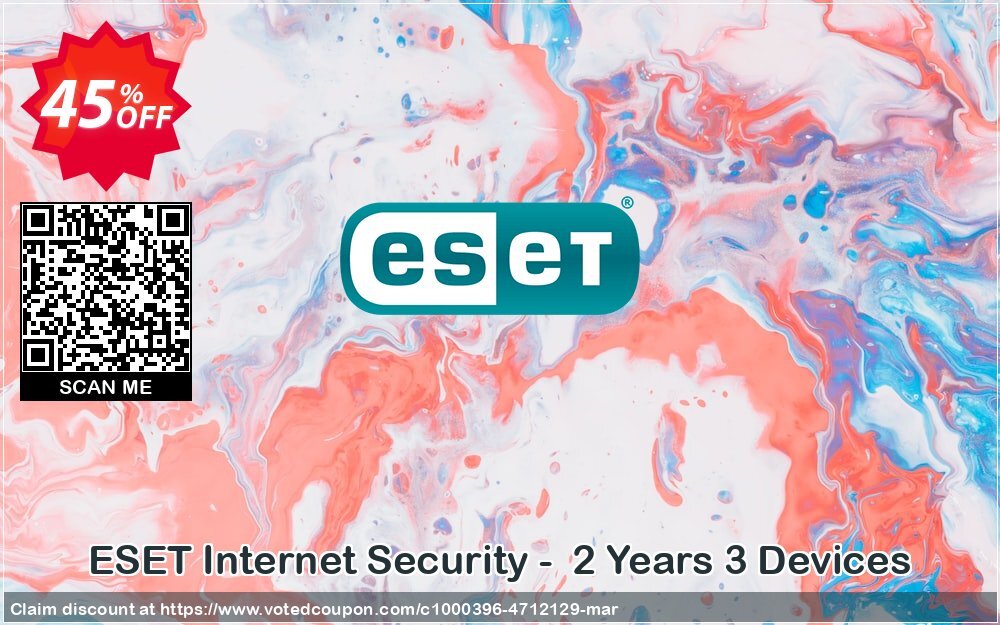 ESET Internet Security -  2 Years 3 Devices Coupon, discount ESET Internet Security - Abonnement 2 ans pour 3 ordinateurs excellent sales code 2024. Promotion: excellent sales code of ESET Internet Security - Abonnement 2 ans pour 3 ordinateurs 2024