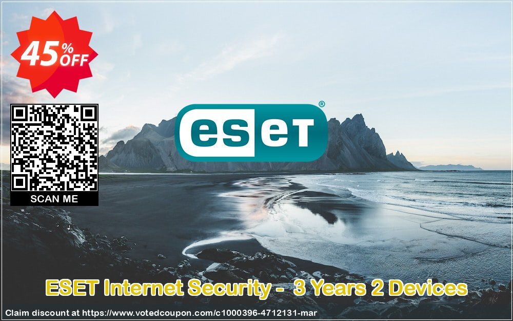 ESET Internet Security -  3 Years 2 Devices Coupon Code Apr 2024, 45% OFF - VotedCoupon