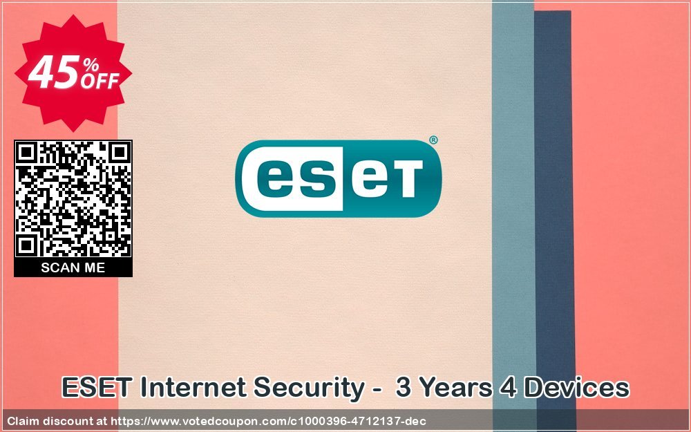 ESET Internet Security -  3 Years 4 Devices Coupon, discount ESET Internet Security - Abonnement 3 ans pour 4 ordinateurs big deals code 2024. Promotion: big deals code of ESET Internet Security - Abonnement 3 ans pour 4 ordinateurs 2024