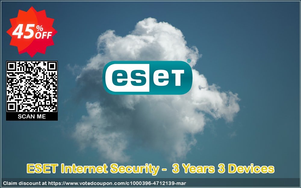 ESET Internet Security -  3 Years 3 Devices Coupon, discount ESET Internet Security - Abonnement 3 ans pour 3 ordinateurs special discount code 2024. Promotion: special discount code of ESET Internet Security - Abonnement 3 ans pour 3 ordinateurs 2024