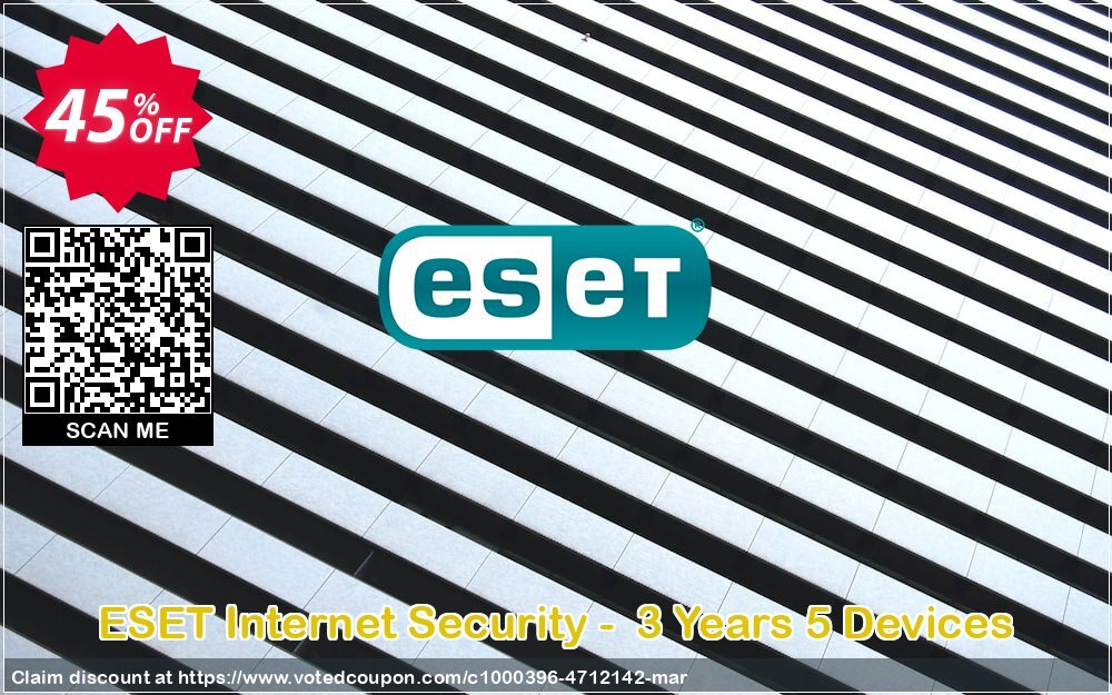 ESET Internet Security -  3 Years 5 Devices Coupon Code May 2024, 45% OFF - VotedCoupon