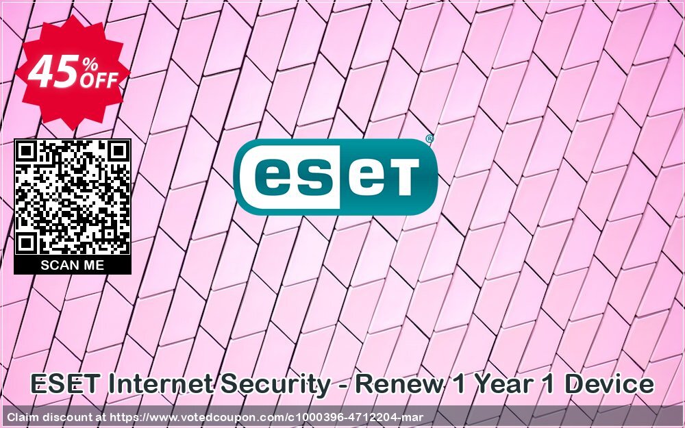 ESET Internet Security - Renew Yearly 1 Device Coupon Code Apr 2024, 45% OFF - VotedCoupon