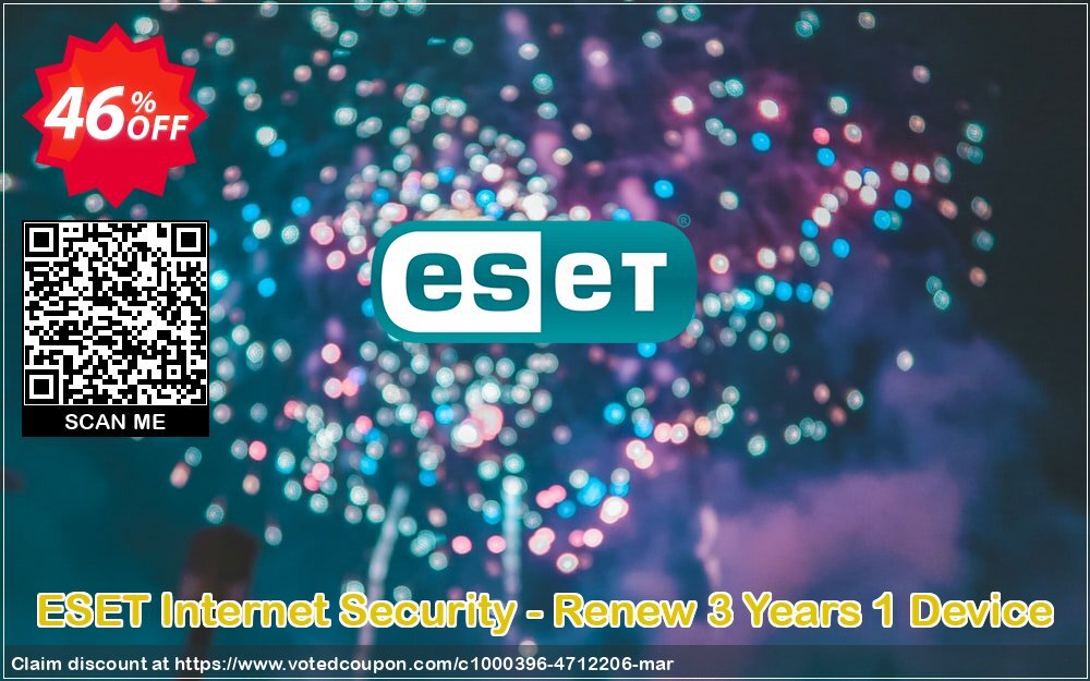 ESET Internet Security - Renew 3 Years 1 Device Coupon Code May 2024, 46% OFF - VotedCoupon