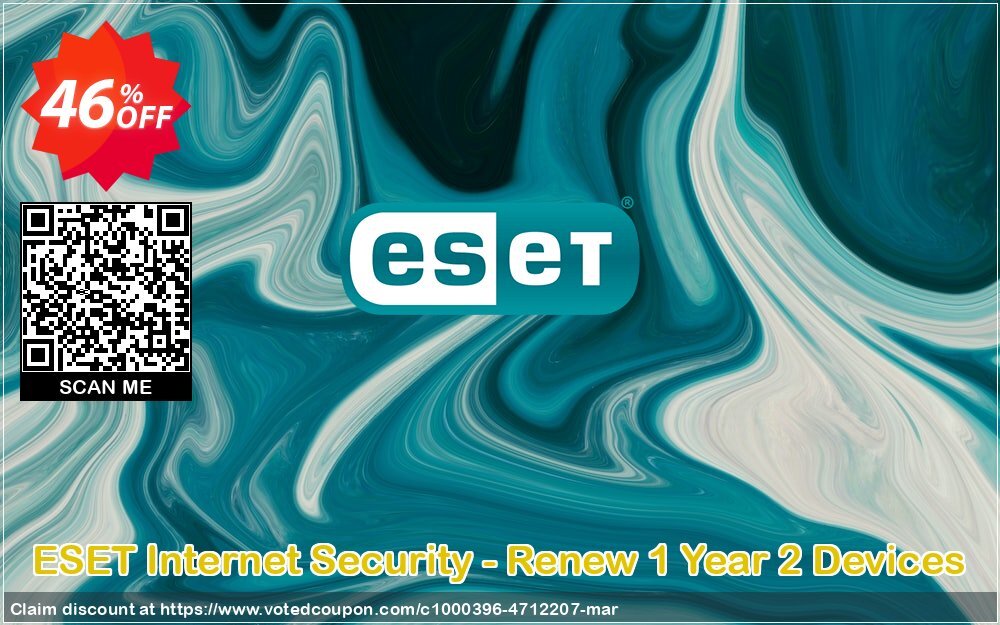 ESET Internet Security - Renew Yearly 2 Devices Coupon Code May 2024, 46% OFF - VotedCoupon