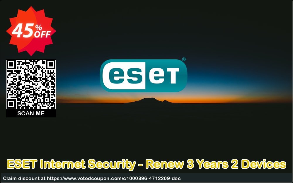 ESET Internet Security - Renew 3 Years 2 Devices Coupon, discount ESET Internet Security - Reabonnement 3 ans pour 2 ordinateurs exclusive discount code 2023. Promotion: exclusive discount code of ESET Internet Security - Reabonnement 3 ans pour 2 ordinateurs 2023