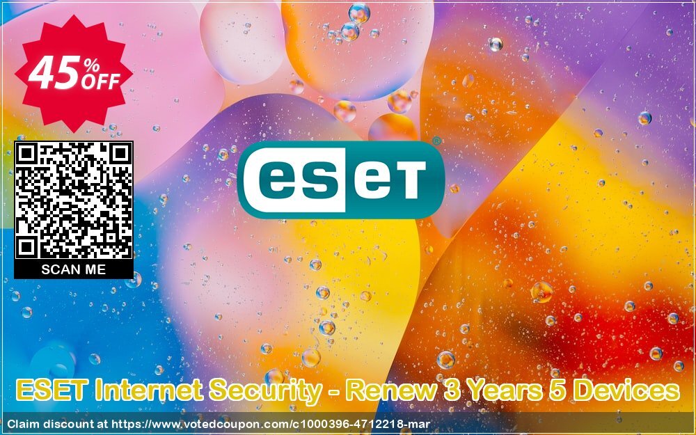 ESET Internet Security - Renew 3 Years 5 Devices Coupon Code Apr 2024, 45% OFF - VotedCoupon