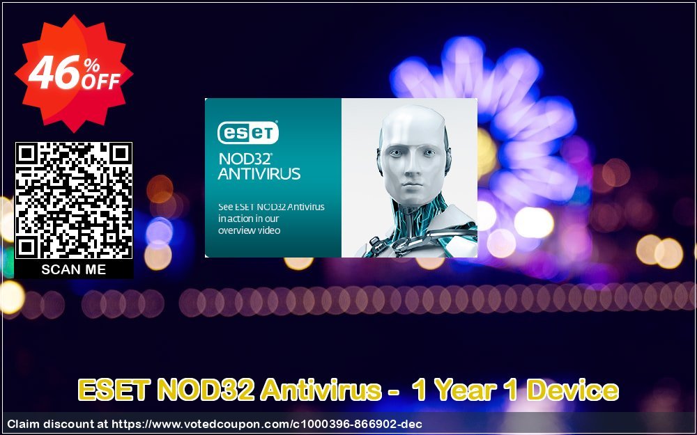 ESET NOD32 Antivirus -  Yearly 1 Device Coupon, discount NOD32 Antivirus - Nouvelle licence 1 an pour 1 ordinateur amazing promotions code 2023. Promotion: amazing promotions code of NOD32 Antivirus - Nouvelle licence 1 an pour 1 ordinateur 2023