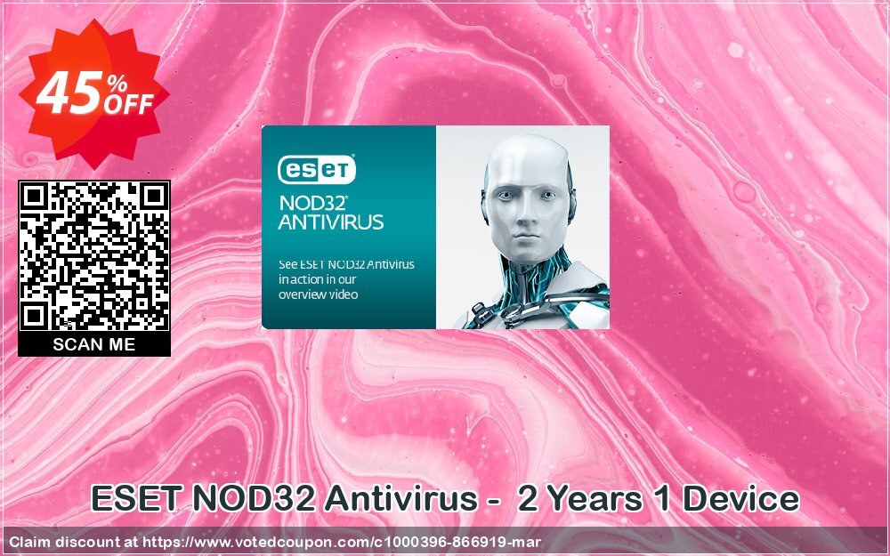 ESET NOD32 Antivirus -  2 Years 1 Device Coupon, discount NOD32 Antivirus - Nouvelle licence 2 ans pour 1 ordinateur dreaded offer code 2024. Promotion: dreaded offer code of NOD32 Antivirus - Nouvelle licence 2 ans pour 1 ordinateur 2024