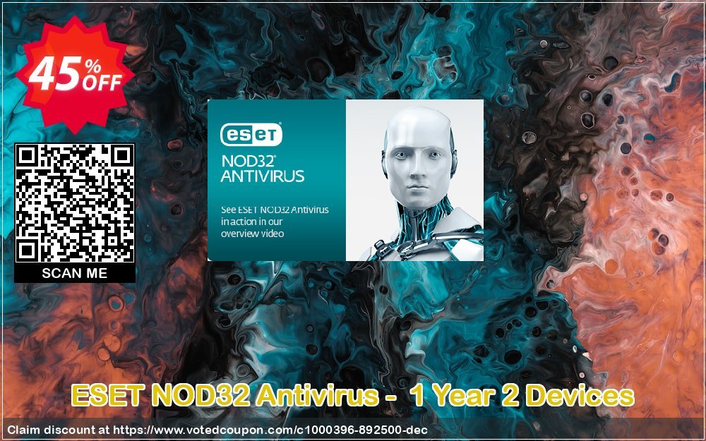 ESET NOD32 Antivirus -  Yearly 2 Devices Coupon, discount NOD32 Antivirus - Nouvelle licence 1 an pour 2 ordinateurs awful discounts code 2023. Promotion: awful discounts code of NOD32 Antivirus - Nouvelle licence 1 an pour 2 ordinateurs 2023