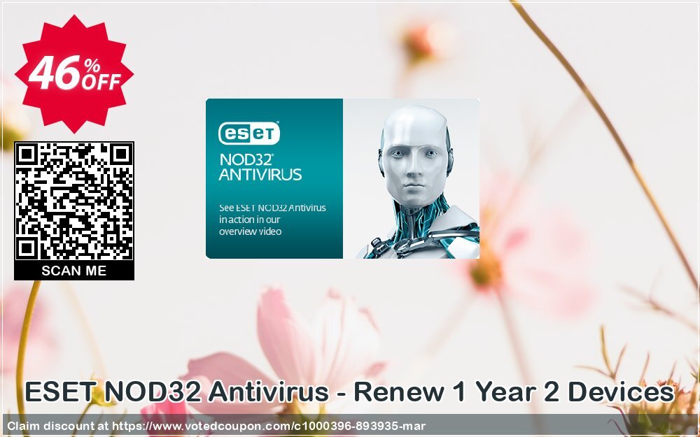 ESET NOD32 Antivirus - Renew Yearly 2 Devices Coupon, discount NOD32 Antivirus - Réabonnement 1 an pour 2 ordinateurs wonderful discounts code 2024. Promotion: wonderful discounts code of NOD32 Antivirus - Réabonnement 1 an pour 2 ordinateurs 2024