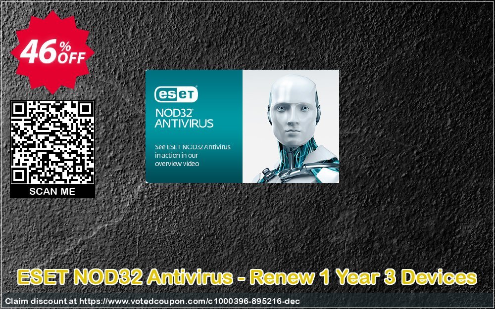ESET NOD32 Antivirus - Renew Yearly 3 Devices Coupon, discount NOD32 Antivirus - Réabonnement 1 an pour 3 ordinateurs super discounts code 2023. Promotion: super discounts code of NOD32 Antivirus - Réabonnement 1 an pour 3 ordinateurs 2023