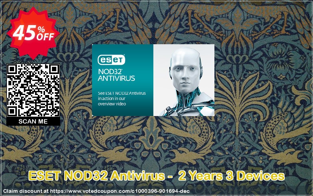 ESET NOD32 Antivirus -  2 Years 3 Devices Coupon, discount NOD32 Antivirus - Nouvelle licence 2 ans pour 3 ordinateurs fearsome deals code 2024. Promotion: fearsome deals code of NOD32 Antivirus - Nouvelle licence 2 ans pour 3 ordinateurs 2024
