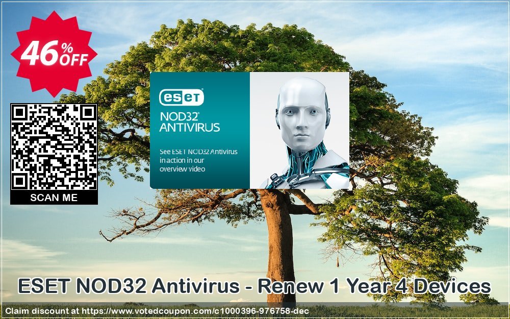 ESET NOD32 Antivirus - Renew Yearly 4 Devices Coupon Code Mar 2024, 46% OFF - VotedCoupon