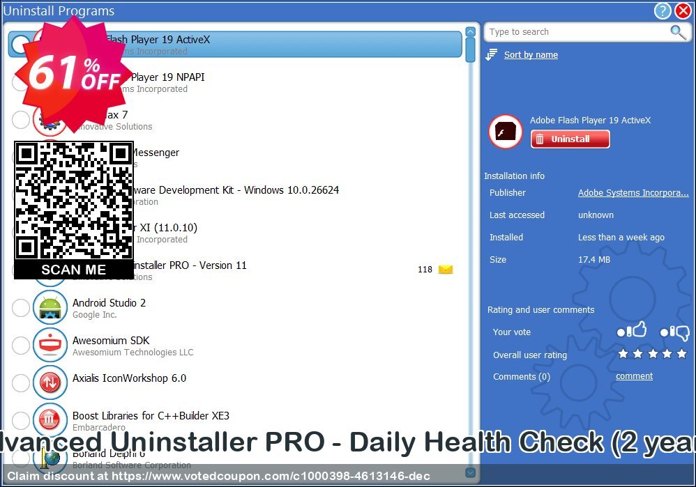 Advanced Uninstaller PRO - Daily Health Check, 2 years  Coupon, discount Website 60%. Promotion: hottest promo code of Daily Health Check - 2 years subscription 2024