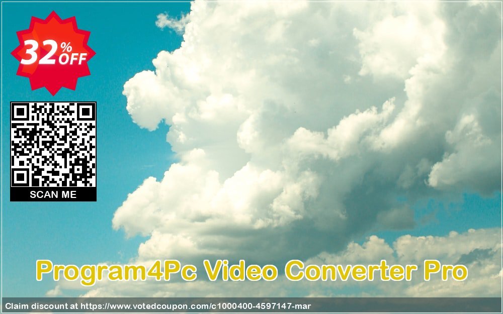 Program4Pc Video Converter Pro Coupon Code May 2024, 32% OFF - VotedCoupon