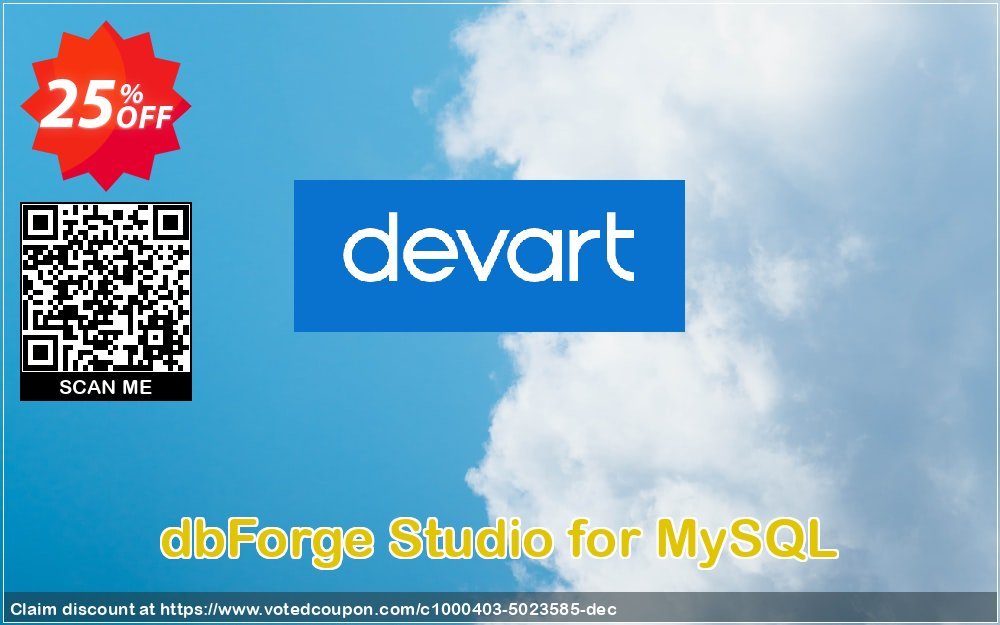dbForge Studio for MySQL Coupon, discount dbForge Studio for MySQL Best promotions code 2023. Promotion: wonderful discounts code of dbForge Studio for MySQL 2023