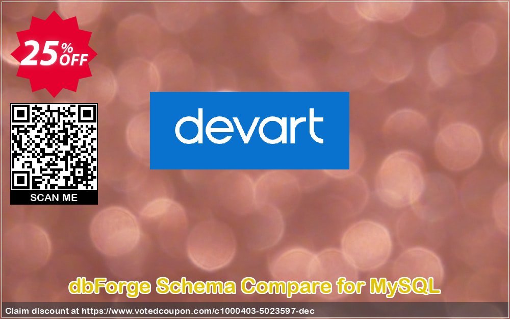 dbForge Schema Compare for MySQL Coupon, discount dbForge Schema Compare for MySQL Impressive promo code 2023. Promotion: wondrous discount code of dbForge Schema Compare for MySQL 2023