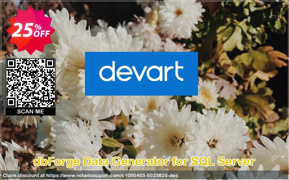 dbForge Data Generator for SQL Server Coupon, discount dbForge Data Generator for SQL Server Marvelous promo code 2024. Promotion: best discount code of dbForge Data Generator for SQL Server 2024