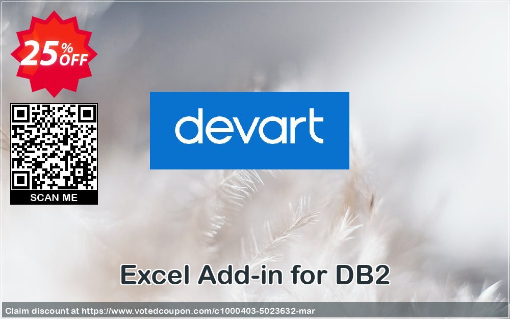 Excel Add-in for DB2 Coupon, discount Excel Add-in for DB2 Big promo code 2024. Promotion: amazing discount code of Excel Add-in for DB2 2024