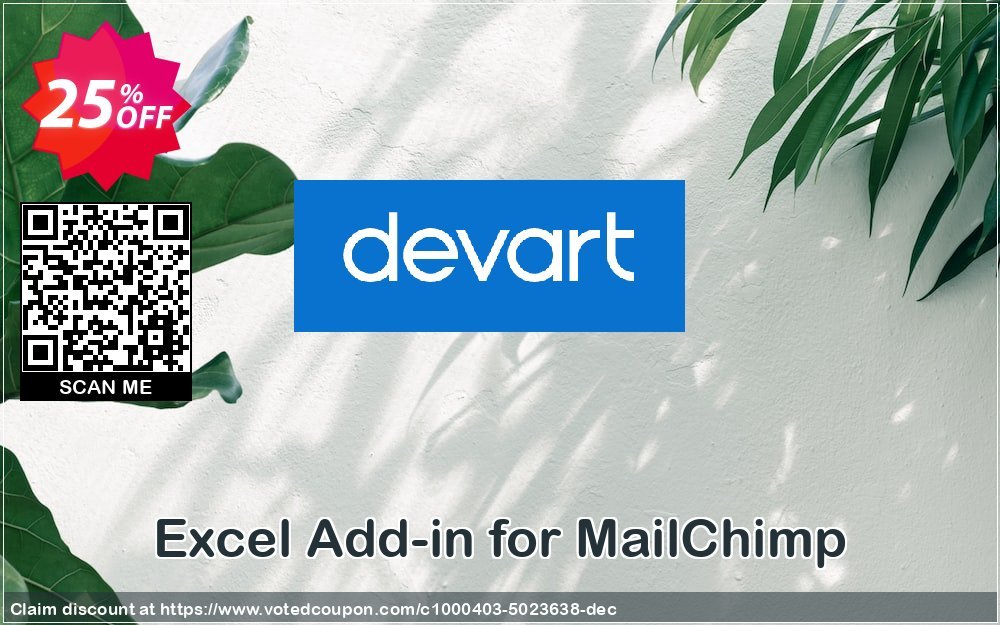 Excel Add-in for MailChimp Coupon, discount Excel Add-in for MailChimp Amazing discount code 2023. Promotion: formidable offer code of Excel Add-in for MailChimp 2023