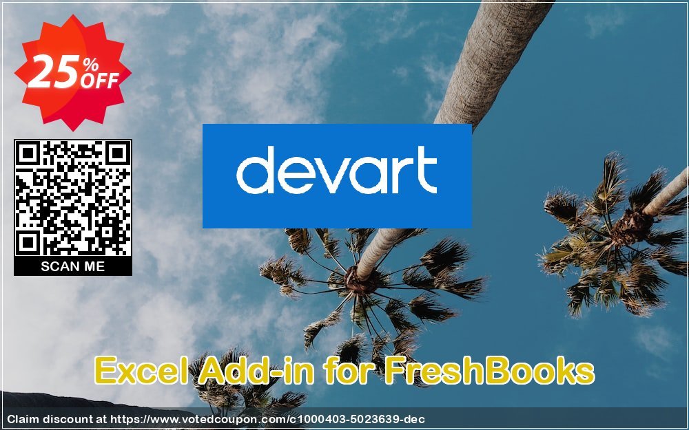 Excel Add-in for FreshBooks Coupon, discount Excel Add-in for FreshBooks Stunning promo code 2024. Promotion: fearsome discount code of Excel Add-in for FreshBooks 2024