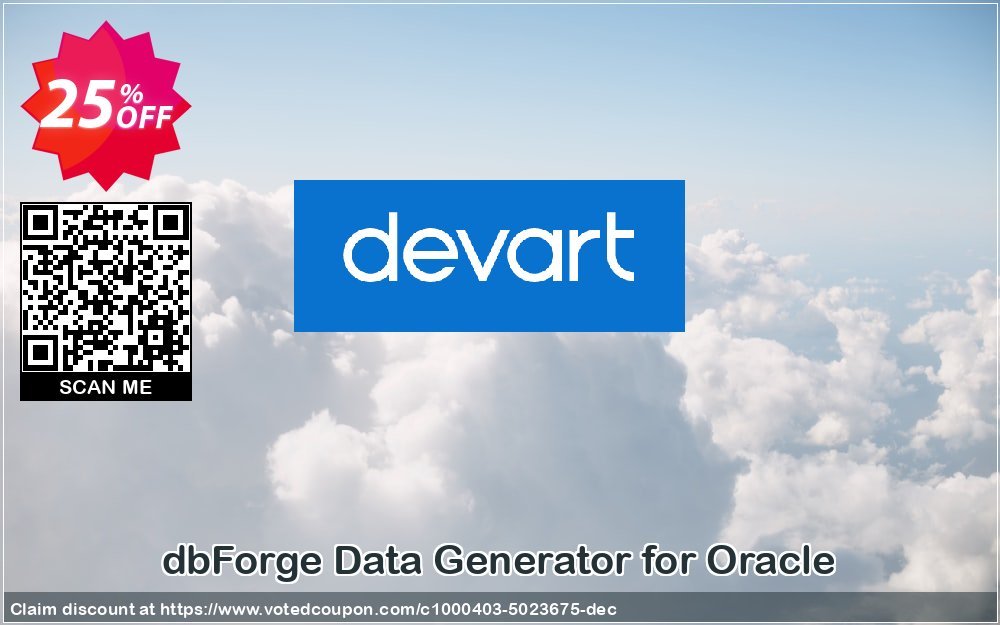 dbForge Data Generator for Oracle Coupon, discount dbForge Data Generator for Oracle Amazing discounts code 2024. Promotion: exclusive promo code of dbForge Data Generator for Oracle 2024