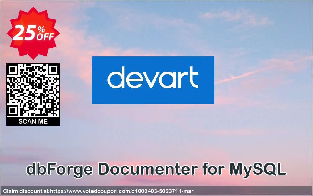 dbForge Documenter for MySQL Coupon Code Apr 2024, 25% OFF - VotedCoupon