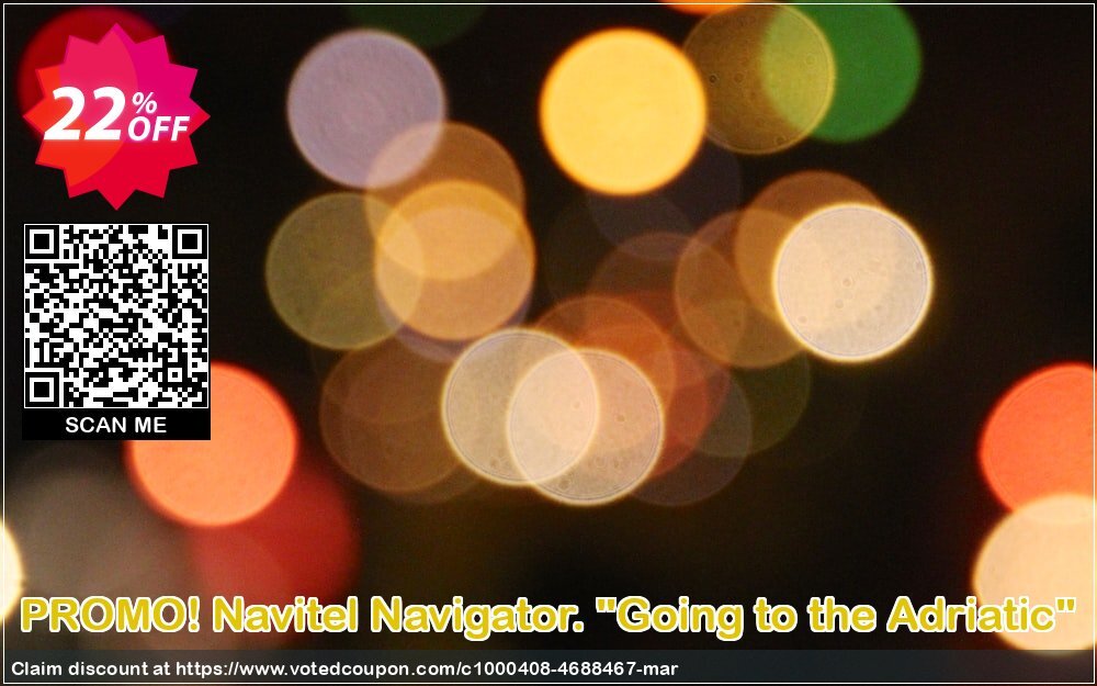 PROMO! Navitel Navigator. "Going to the Adriatic" Coupon, discount PROMO! Navitel Navigator. 