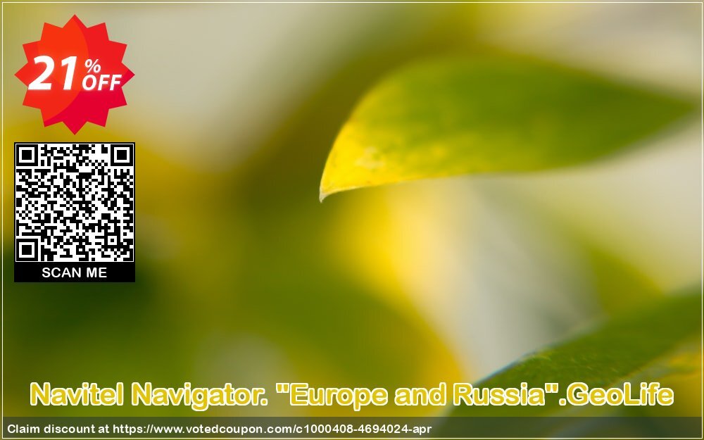 Navitel Navigator. "Europe and Russia".GeoLife Coupon, discount Navitel Navigator. 