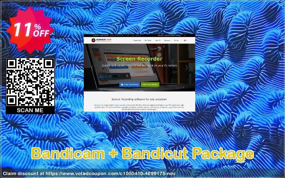 Bandicam + Bandicut Package Coupon, discount Bandicam + Bandicut Package Excellent deals code 2023. Promotion: Excellent deals code of Bandicam + Bandicut Package 2023