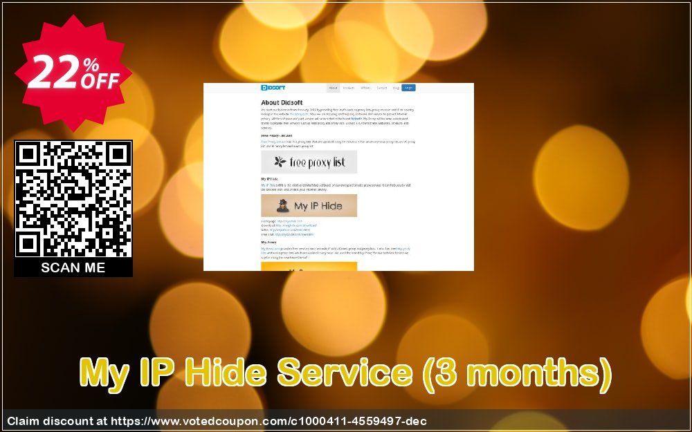 My IP Hide Service, 3 months  Coupon, discount My IP Hide Service (3 months) impressive discount code 2023. Promotion: impressive discount code of My IP Hide Service (3 months) 2023