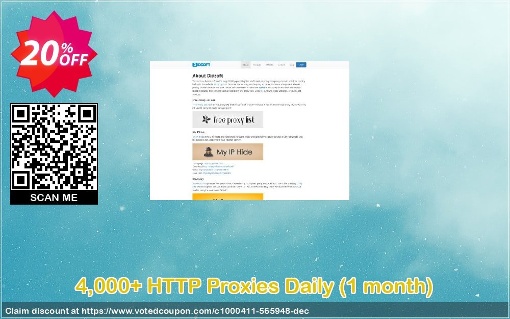 4,000+ HTTP Proxies Daily, Monthly  Coupon Code May 2024, 20% OFF - VotedCoupon