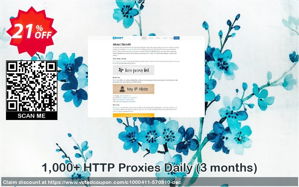 1,000+ HTTP Proxies Daily, 3 months  Coupon, discount 1,000+ HTTP Proxies Daily (3 months) stunning sales code 2024. Promotion: stunning sales code of 1,000+ HTTP Proxies Daily (3 months) 2024