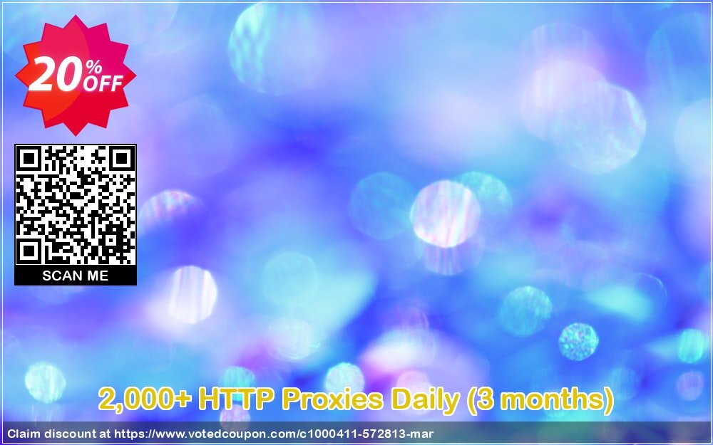 2,000+ HTTP Proxies Daily, 3 months  Coupon, discount 2,000+ HTTP Proxies Daily (3 months) imposing deals code 2024. Promotion: imposing deals code of 2,000+ HTTP Proxies Daily (3 months) 2024