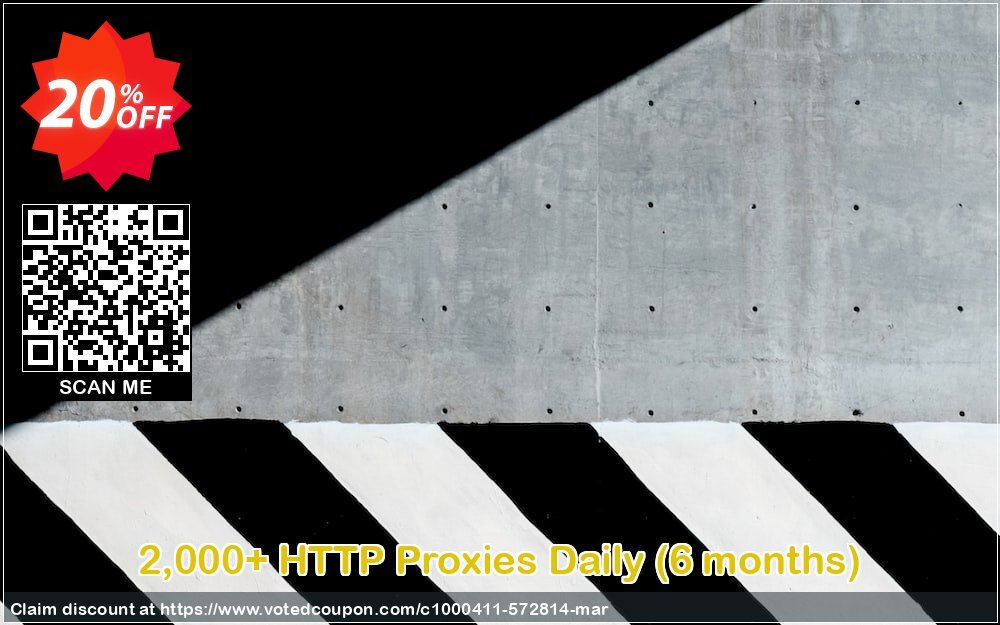 2,000+ HTTP Proxies Daily, 6 months  Coupon Code Apr 2024, 20% OFF - VotedCoupon