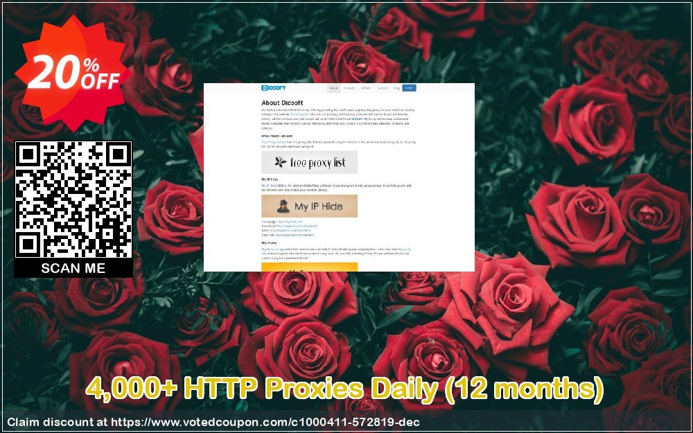 4,000+ HTTP Proxies Daily, 12 months  Coupon, discount 4,000+ HTTP Proxies Daily (12 months) excellent sales code 2023. Promotion: excellent sales code of 4,000+ HTTP Proxies Daily (12 months) 2023