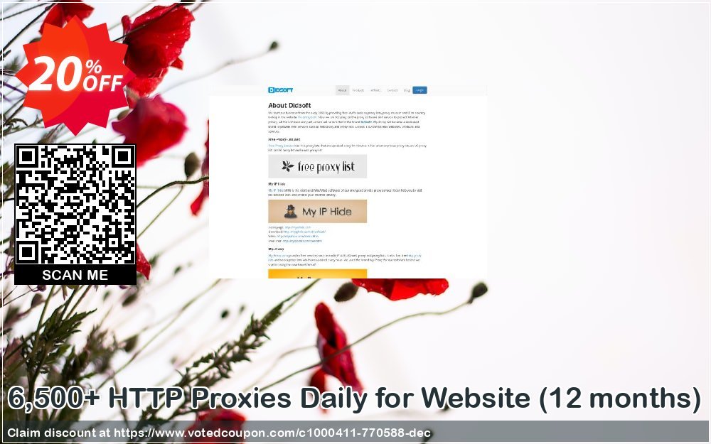 6,500+ HTTP Proxies Daily for Website, 12 months  Coupon, discount 6,500+ HTTP Proxies Daily for Website (12 months) stunning discounts code 2023. Promotion: stunning discounts code of 6,500+ HTTP Proxies Daily for Website (12 months) 2023