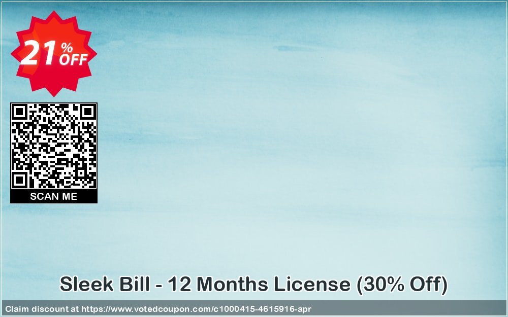 Sleek Bill - 12 Months Plan, 30% Off  Coupon Code May 2024, 21% OFF - VotedCoupon