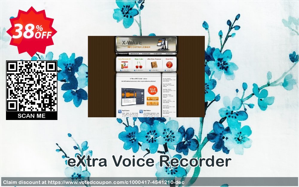 eXtra Voice Recorder Coupon, discount eXtra Voice Recorder imposing sales code 2023. Promotion: imposing sales code of eXtra Voice Recorder 2023
