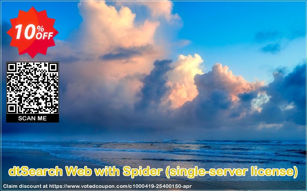 dtSearch Web with Spider, single-server Plan  Coupon, discount dtSearch Web with Spider  - single-server license Hottest offer code 2024. Promotion: Hottest offer code of dtSearch Web with Spider  - single-server license 2024