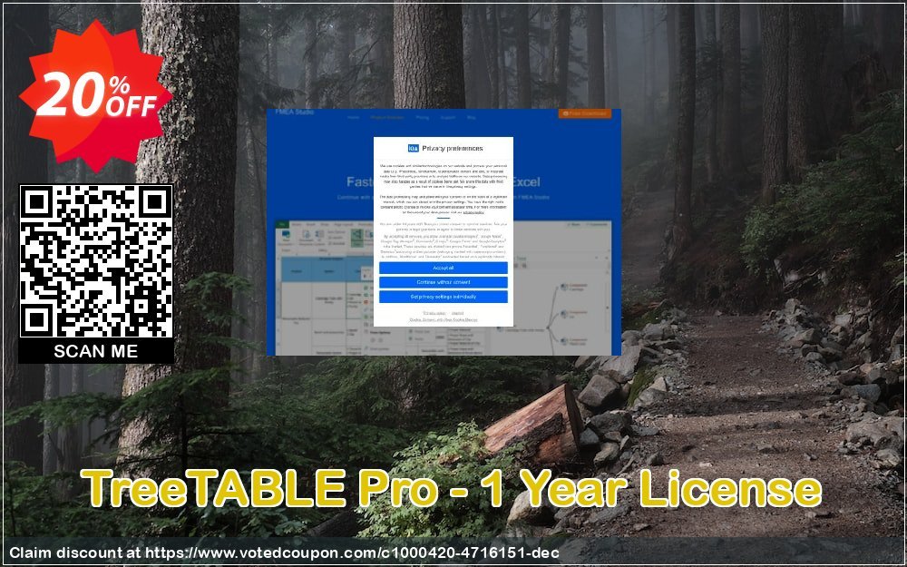 TreeTABLE Pro - Yearly Plan Coupon, discount TreeTABLE Pro - 1 Year License formidable promo code 2023. Promotion: formidable promo code of TreeTABLE Pro - 1 Year License 2023