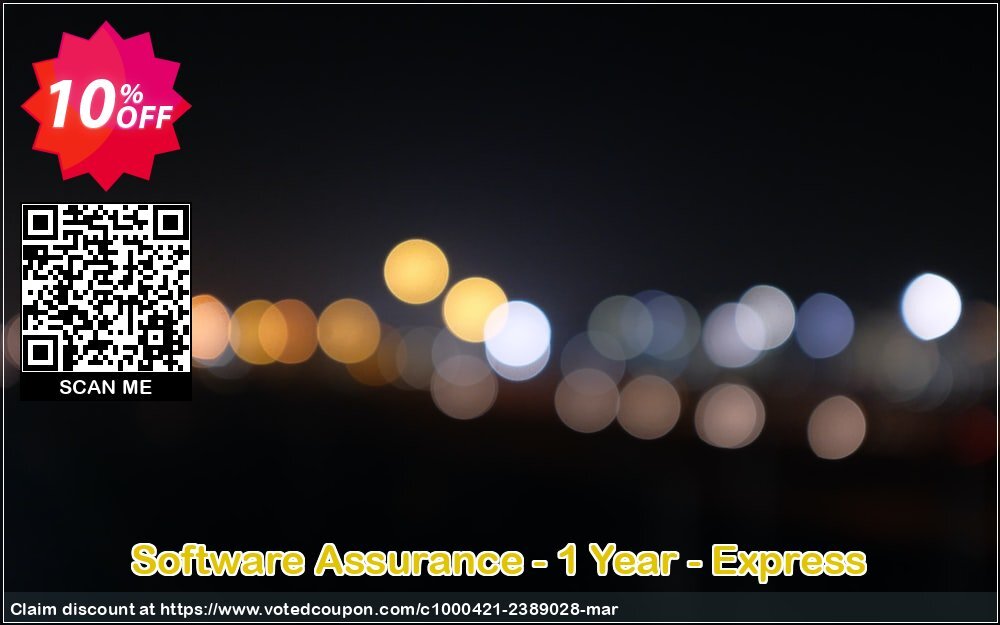 Software Assurance - Yearly - Express Coupon, discount Software Assurance - 1 Year - Express amazing discount code 2024. Promotion: amazing discount code of Software Assurance - 1 Year - Express 2024