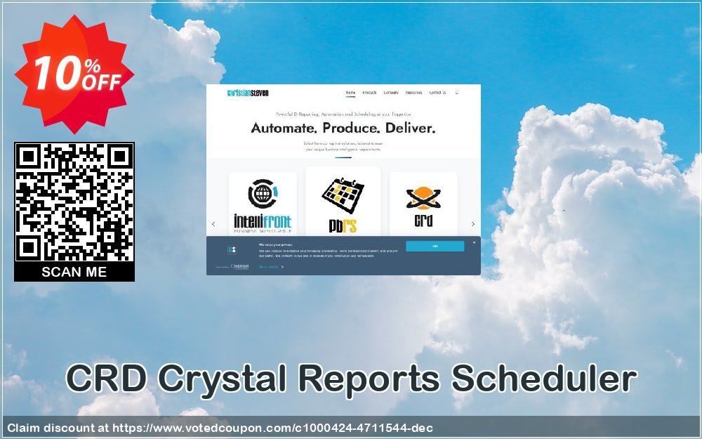 CRD Crystal Reports Scheduler Coupon, discount CRD Crystal Reports Scheduler wonderful discount code 2023. Promotion: wonderful discount code of CRD Crystal Reports Scheduler 2023