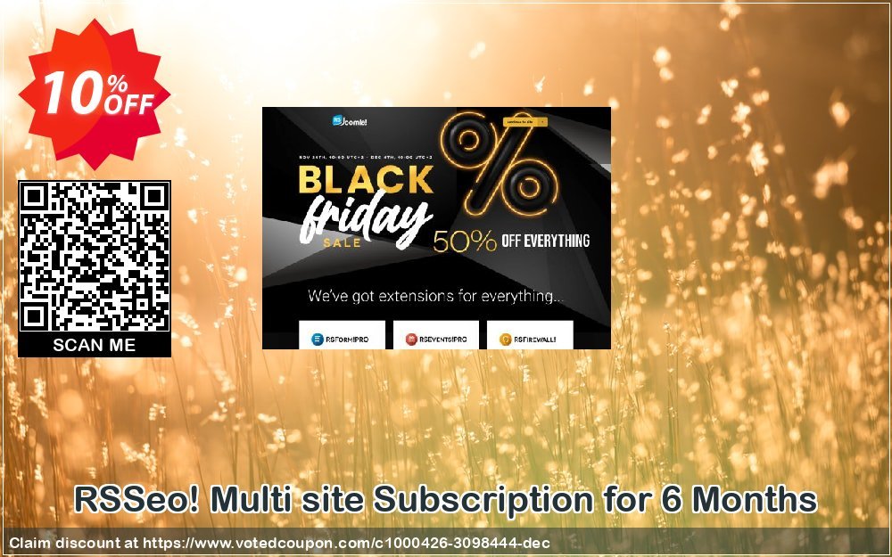 RSSeo! Multi site Subscription for 6 Months