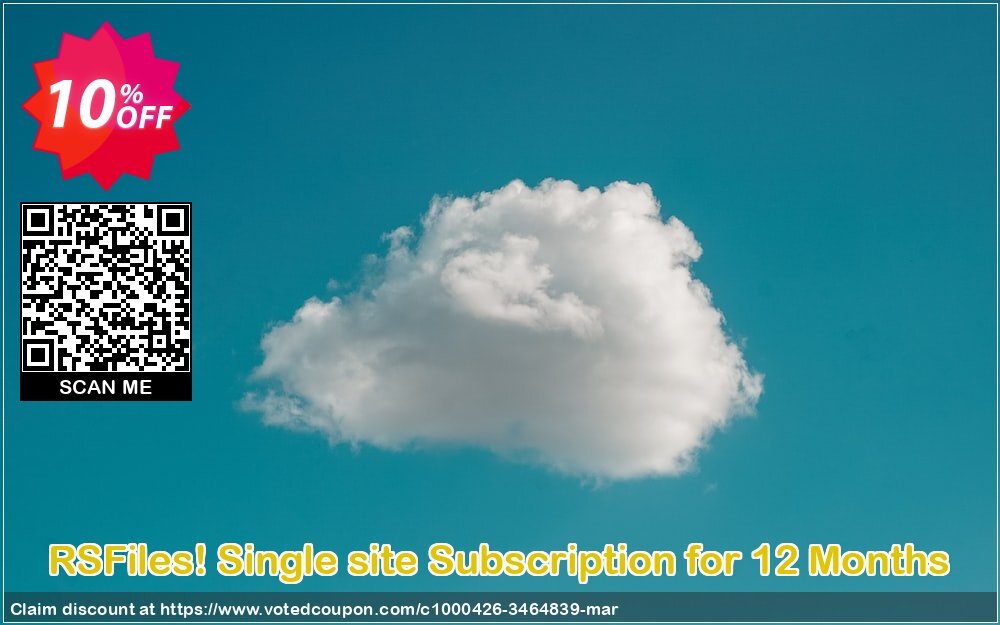 RSFiles! Single site Subscription for 12 Months Coupon Code May 2024, 10% OFF - VotedCoupon