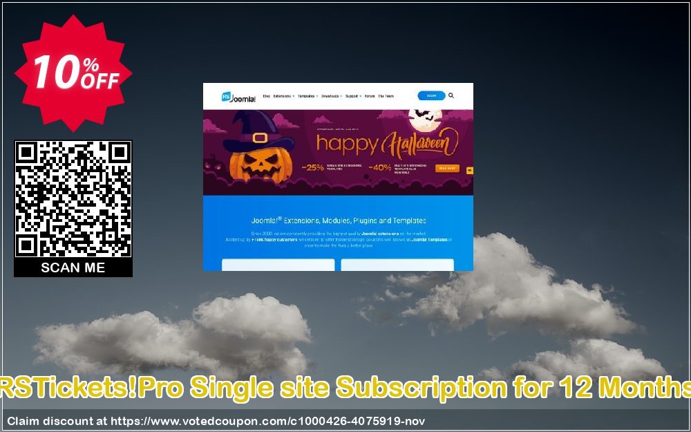 RSTickets!Pro Single site Subscription for 12 Months Coupon, discount RSTickets!Pro Single site Subscription for 12 Months staggering promotions code 2023. Promotion: staggering promotions code of RSTickets!Pro Single site Subscription for 12 Months 2023