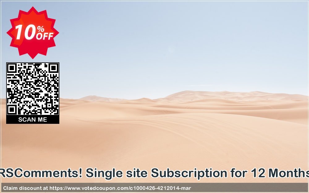 RSComments! Single site Subscription for 12 Months Coupon Code Jun 2024, 10% OFF - VotedCoupon